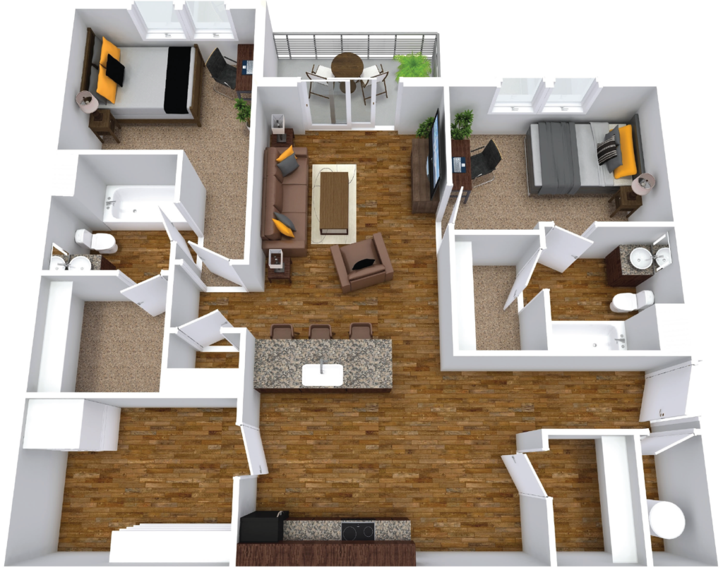 2 Bedroom Floor Plan