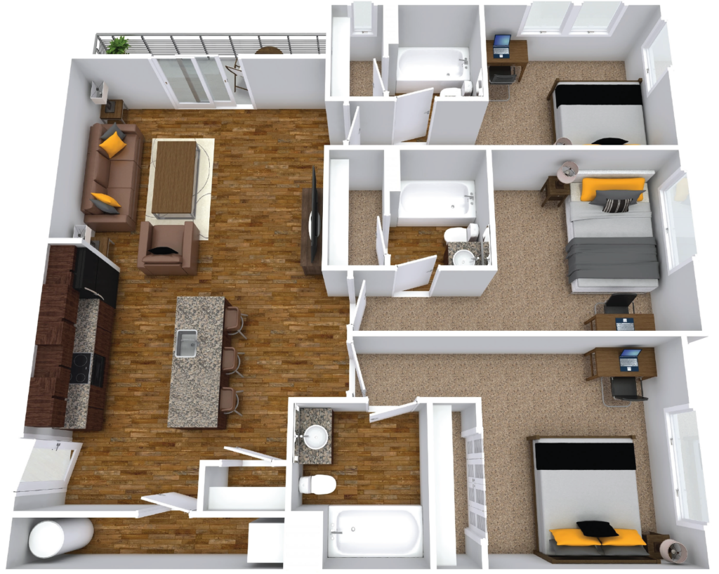 3 Bedroom Floor Plan