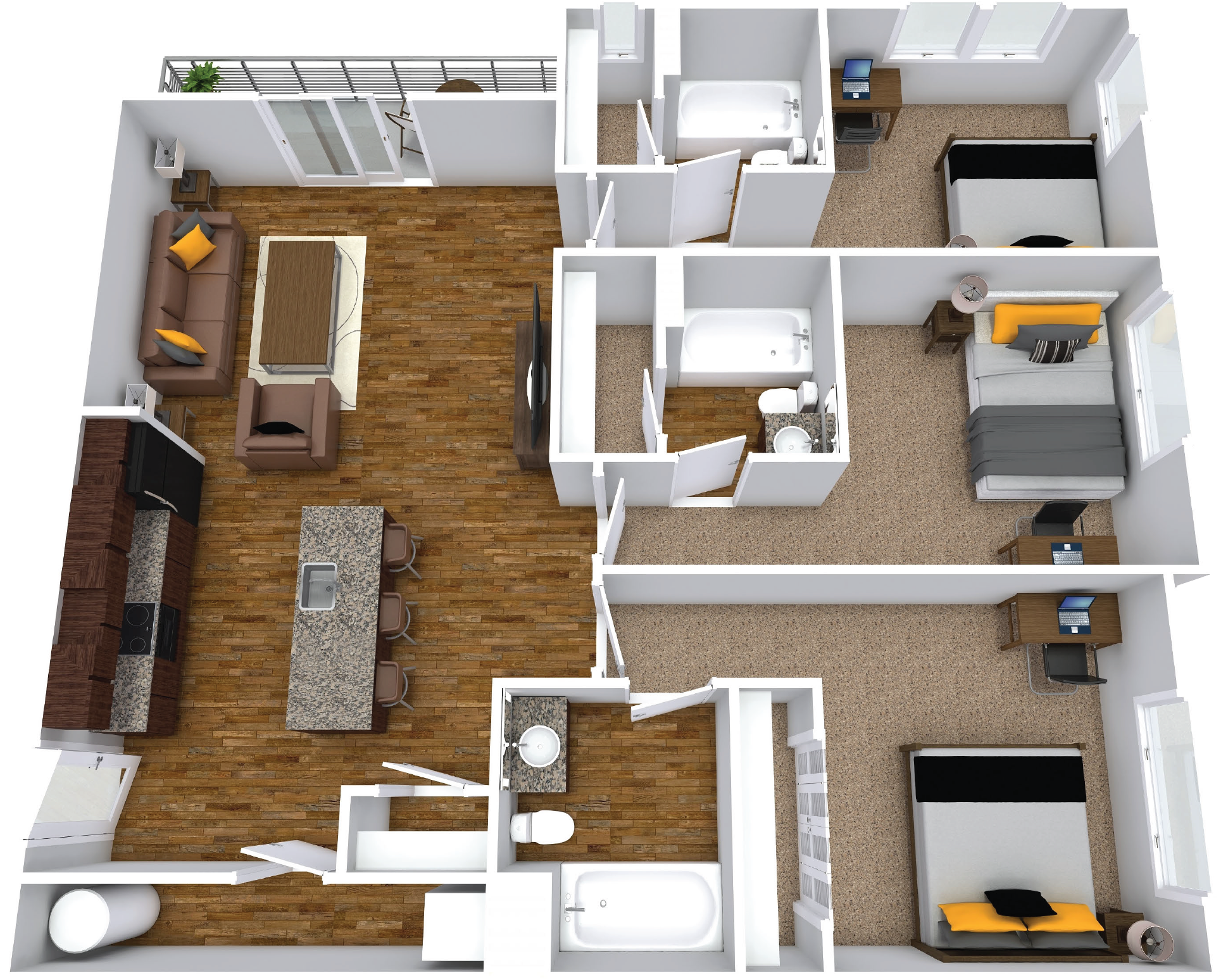 3 Bedroom Floor Plan